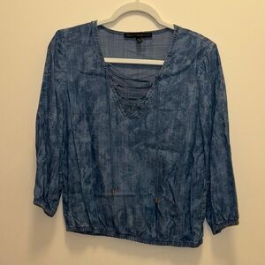 WHBM Women's 3/4 Sleeve Blouse